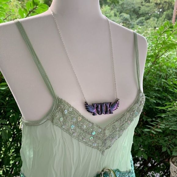 *SALE* NWT Flying F@ck Necklace 24” Chain - Picture 7 of 12